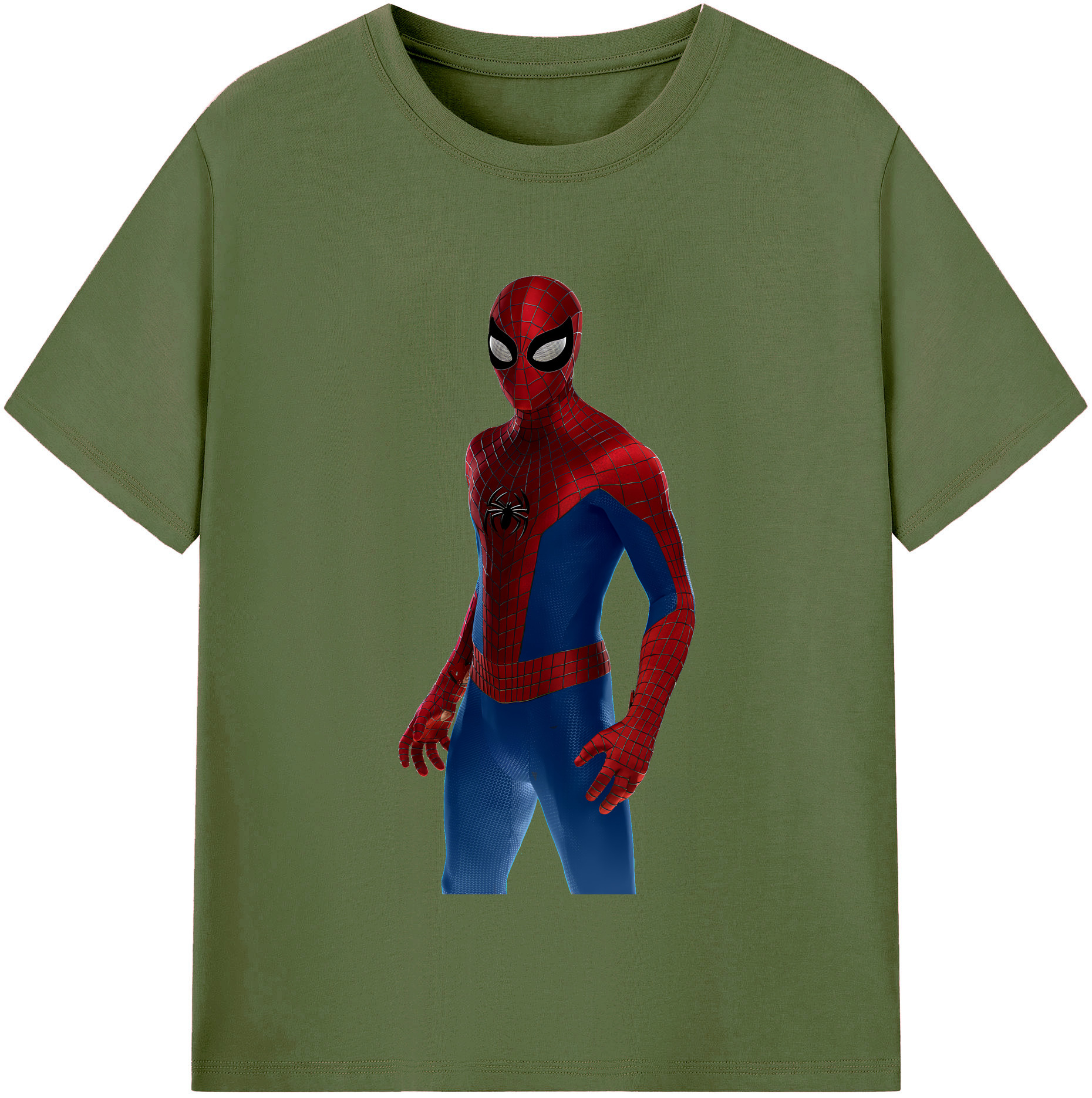 （画像用） Spider Man スパイダーマン 綿100％半袖Tシャツ（フロントプリント）